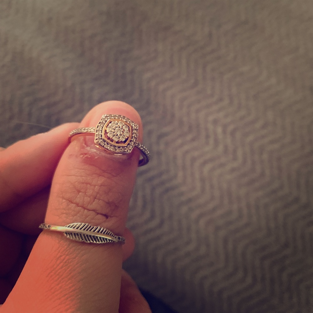 14k rose gold Vera Wang engagement ring